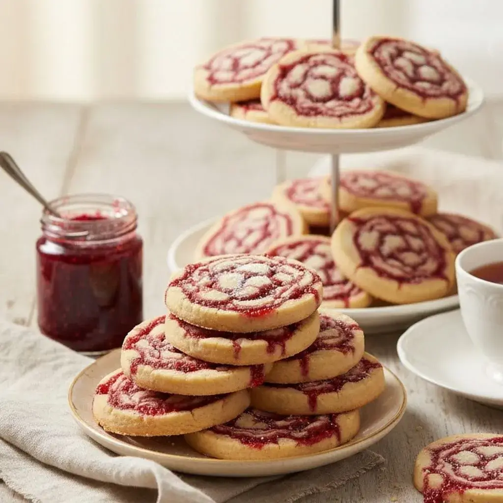 serving-raspberry-swirl-shortbread-cookies-with-tea