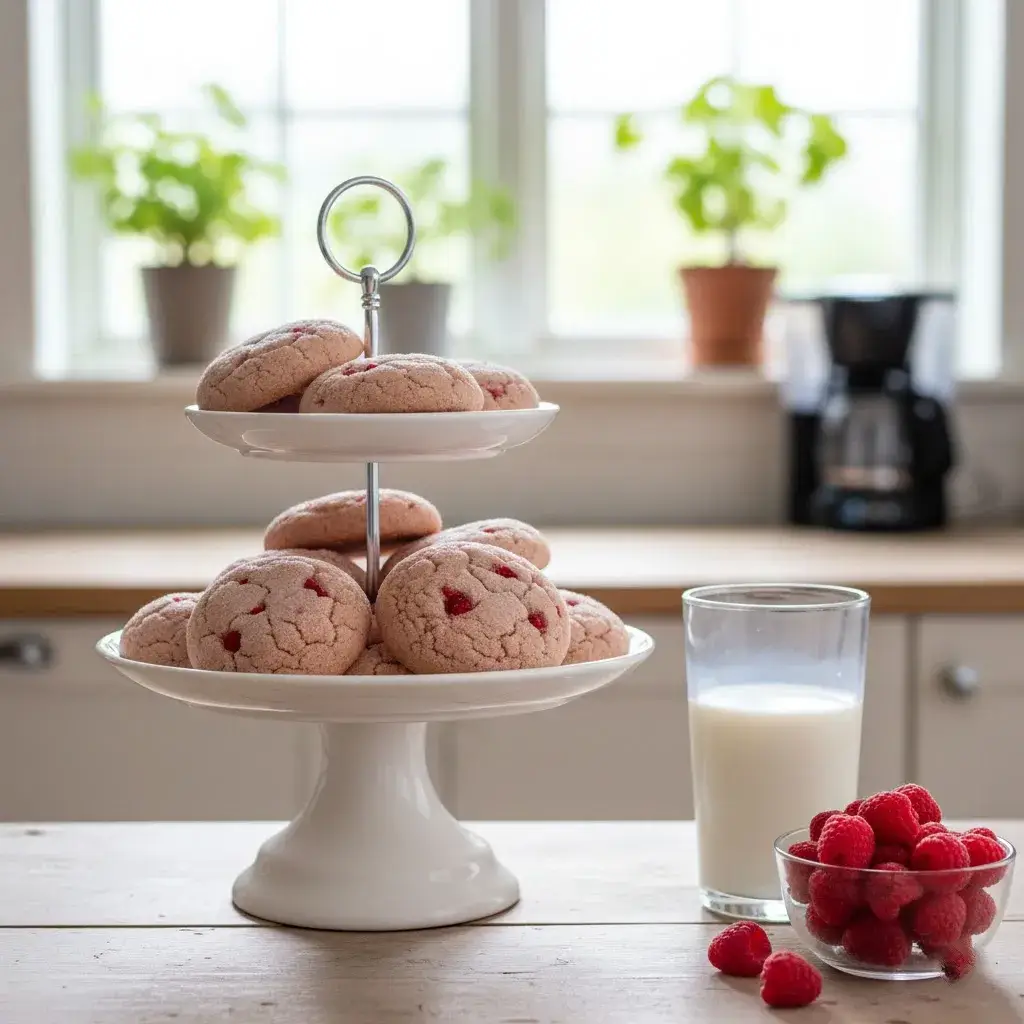serving-raspberry-sugar-cookies-with-milk