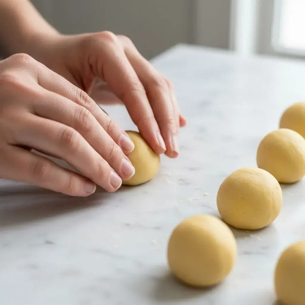 rolling dough for lemon meltaway cookies