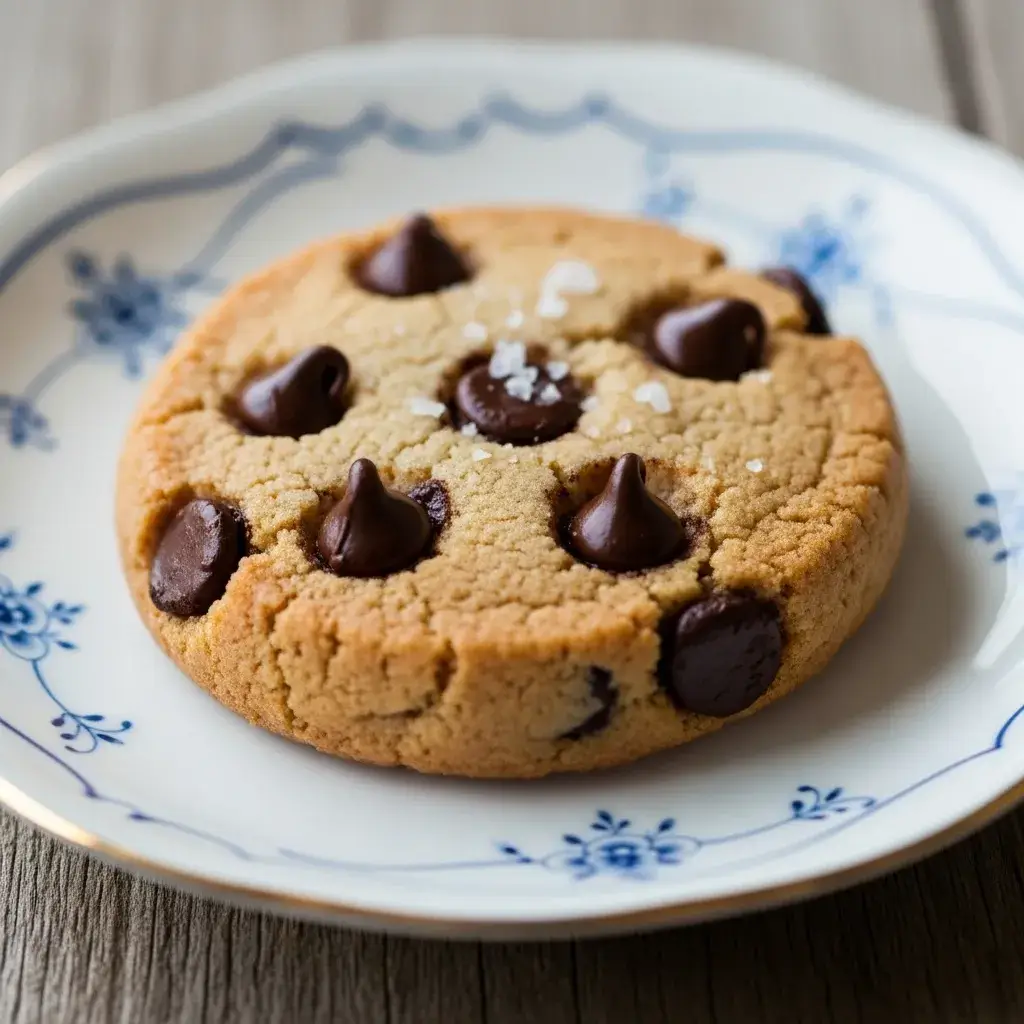 chocolate chip shortbread cookie served