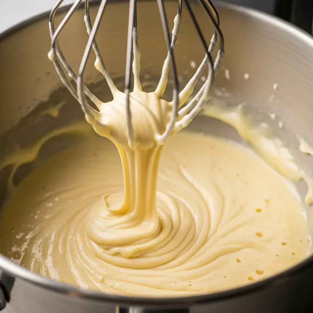 whipping eggs and sugar to ribbon stage for sponge cake