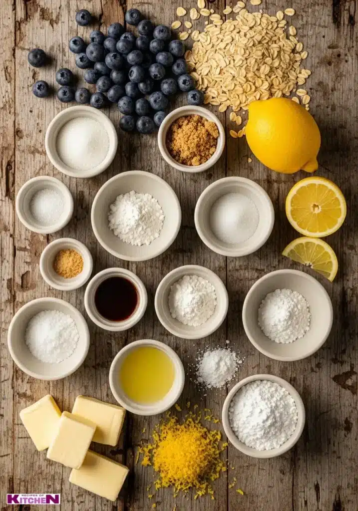 lemon blueberry oatmeal bars​