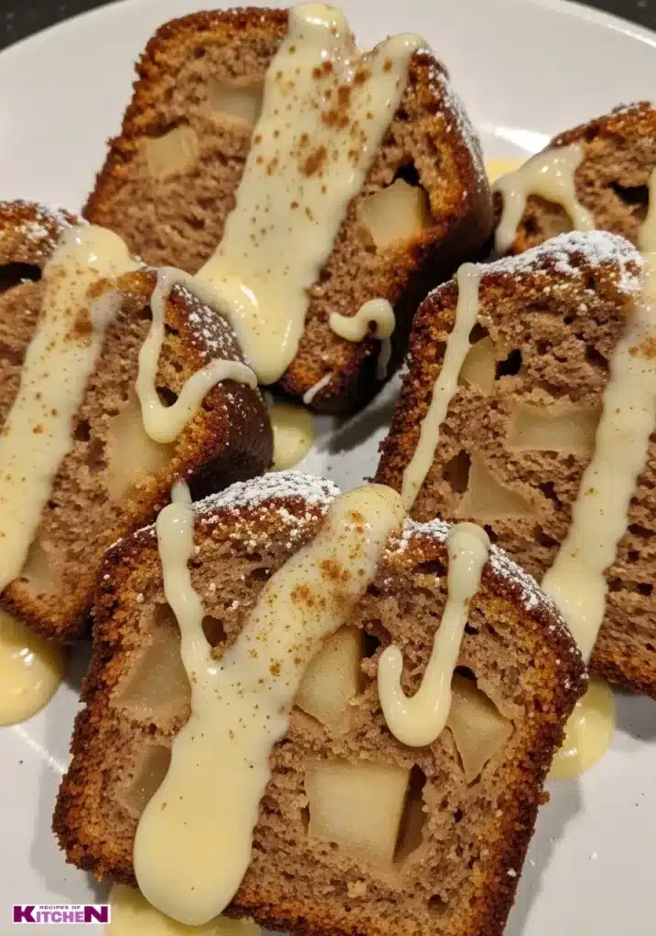 Irish apple cake with custard sauce