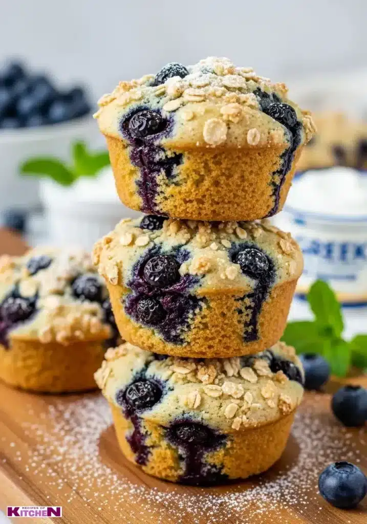 greek yogurt blueberry muffins healthy​