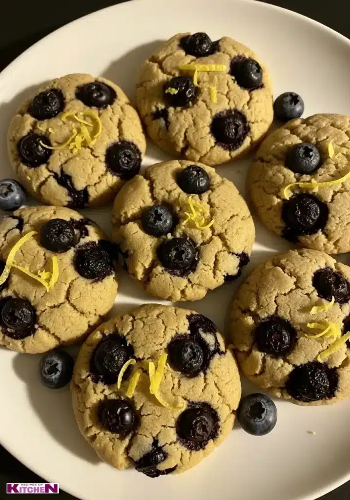 GF Sourdough Lemon-Blueberry Cookies