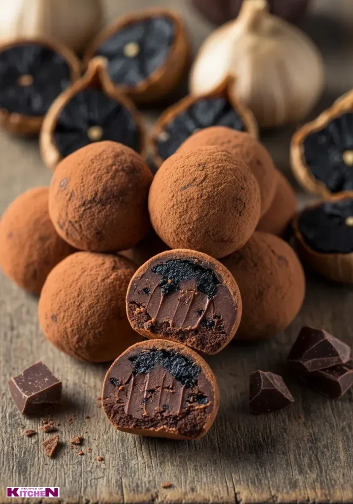 Black Garlic and Dark Chocolate Truffles