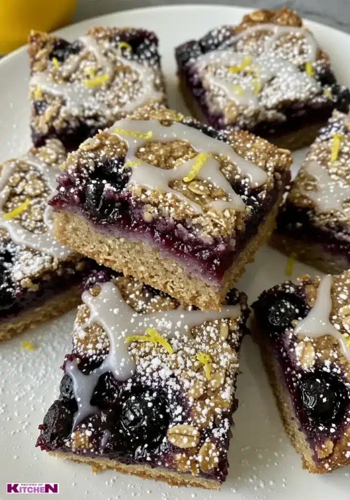 lemon blueberry oatmeal bars​