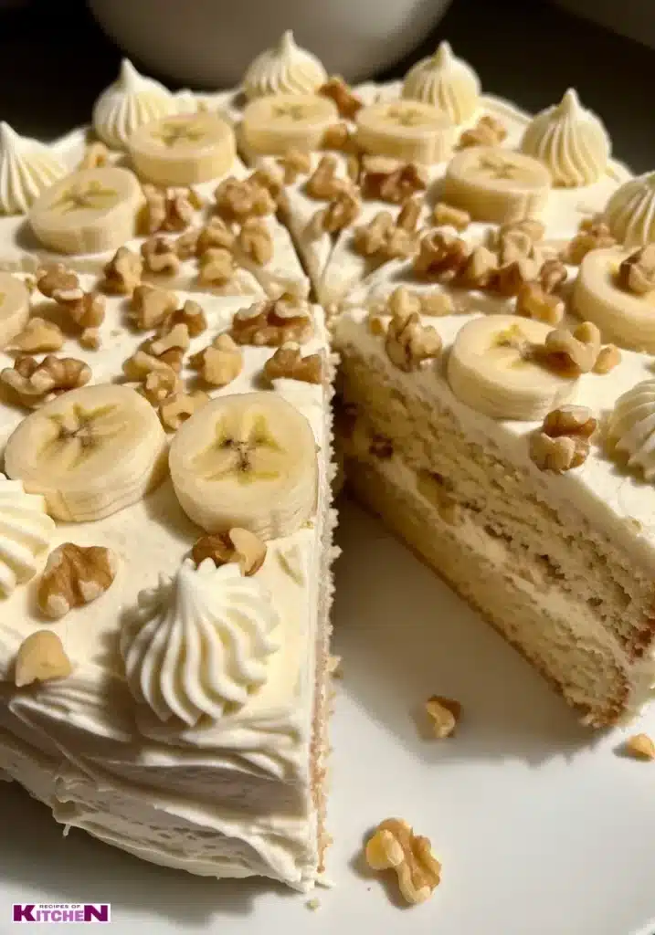 Banana Walnut Cream Cake