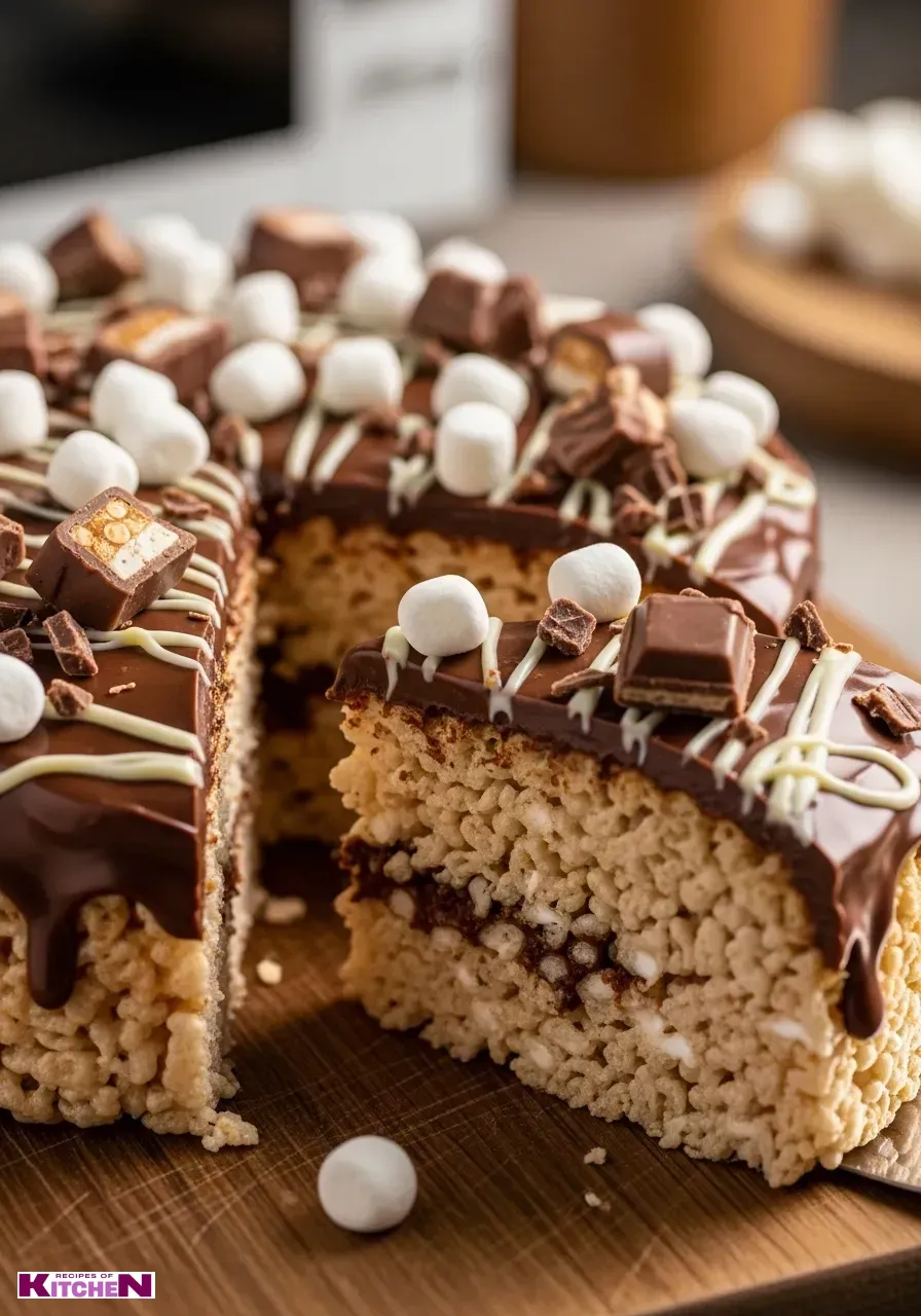 microwave rice krispie cake
