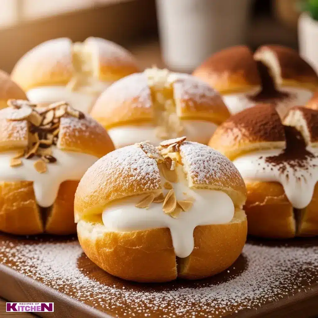 Fluffy Korean Milk Cream Donuts