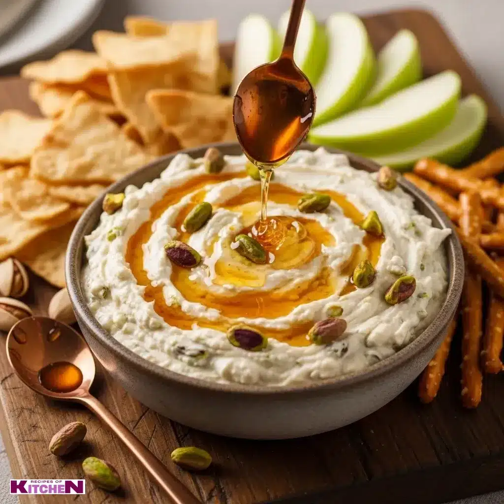 boursin pistachio hot honey dip