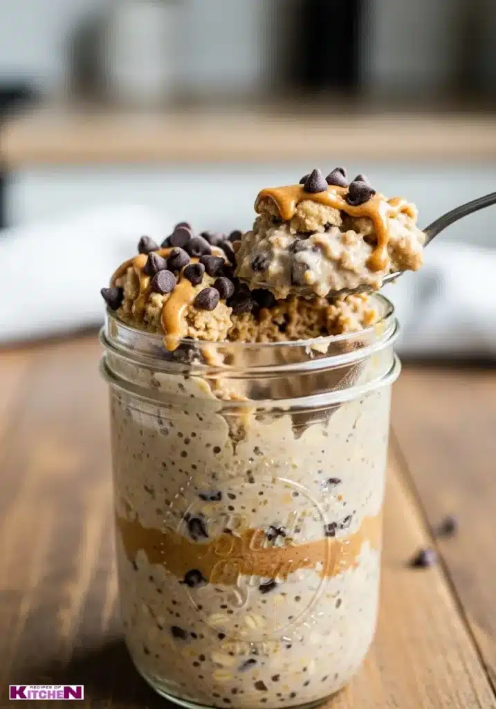 high protein cookie dough overnight oats