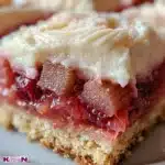 creamy rhubarb cream cheese bars​