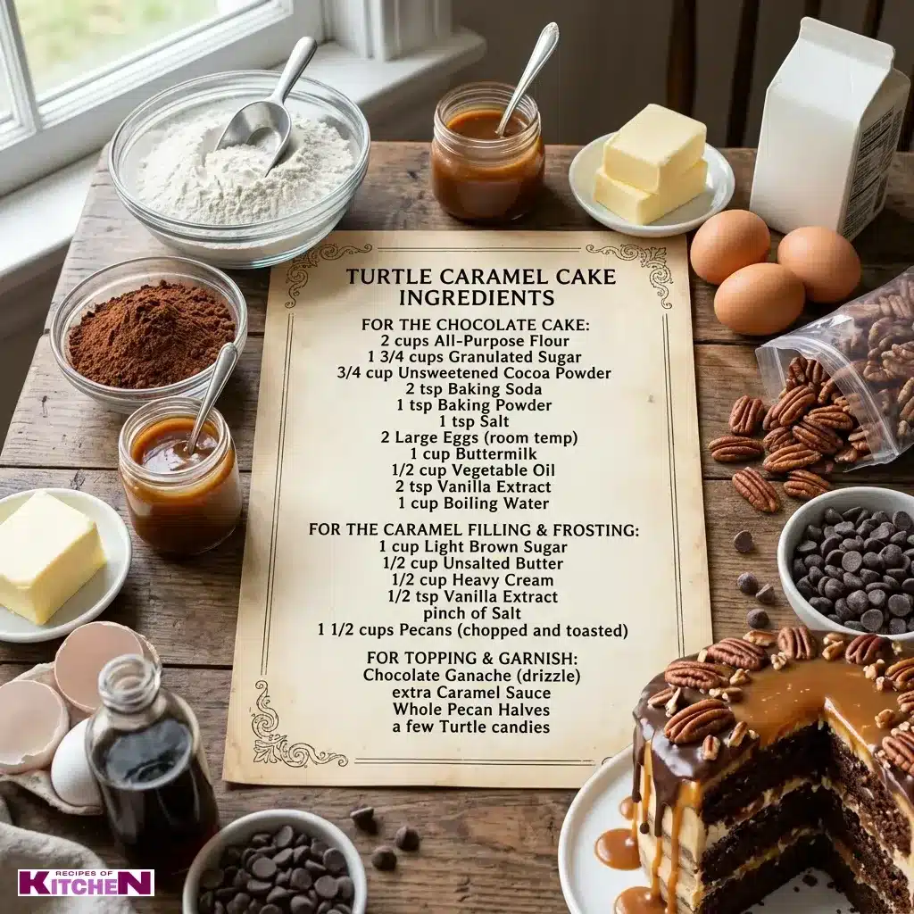 Turtle Caramel Cake