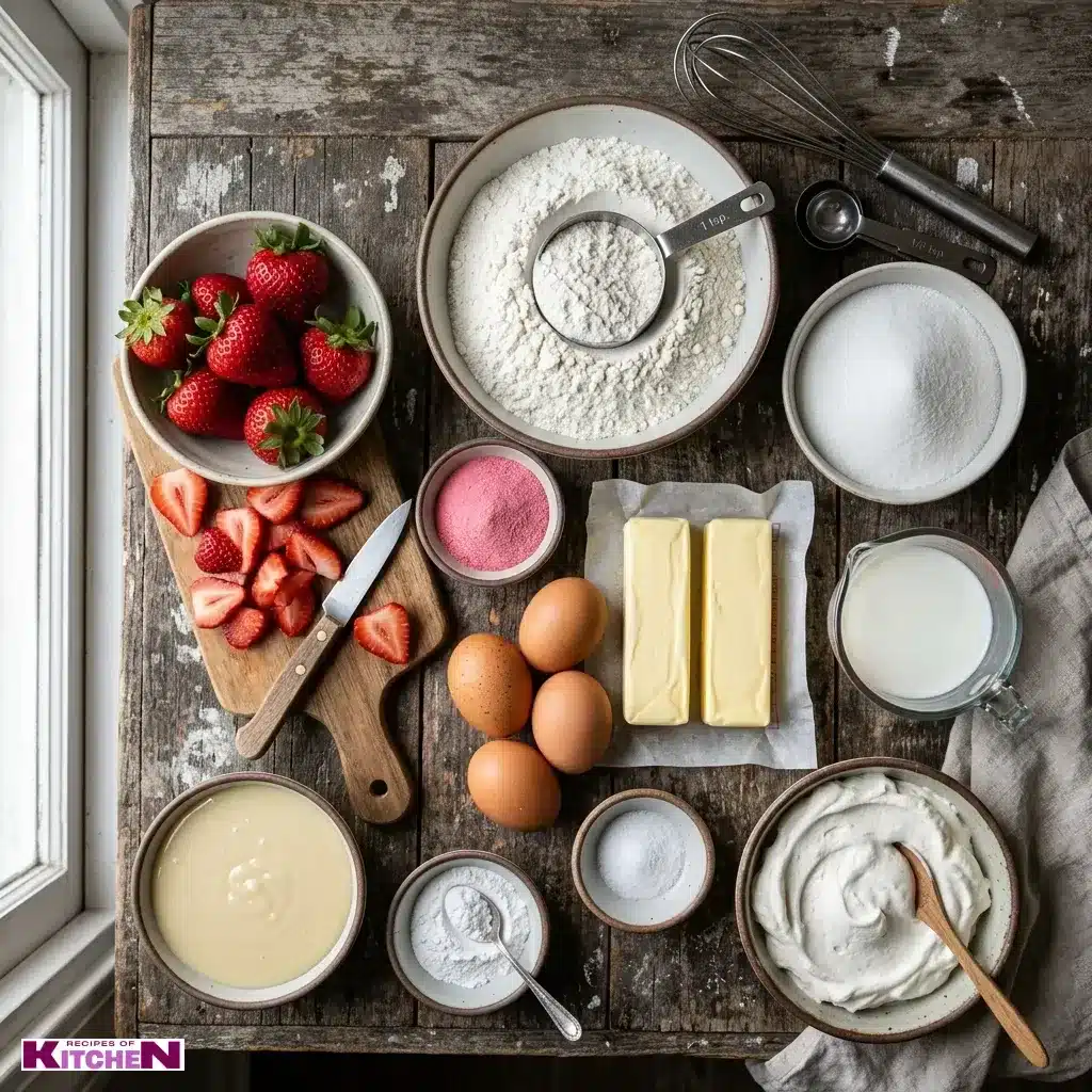 strawberry shortcake poke cake​