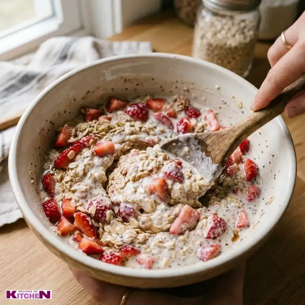strawberry shortcake overnight oats