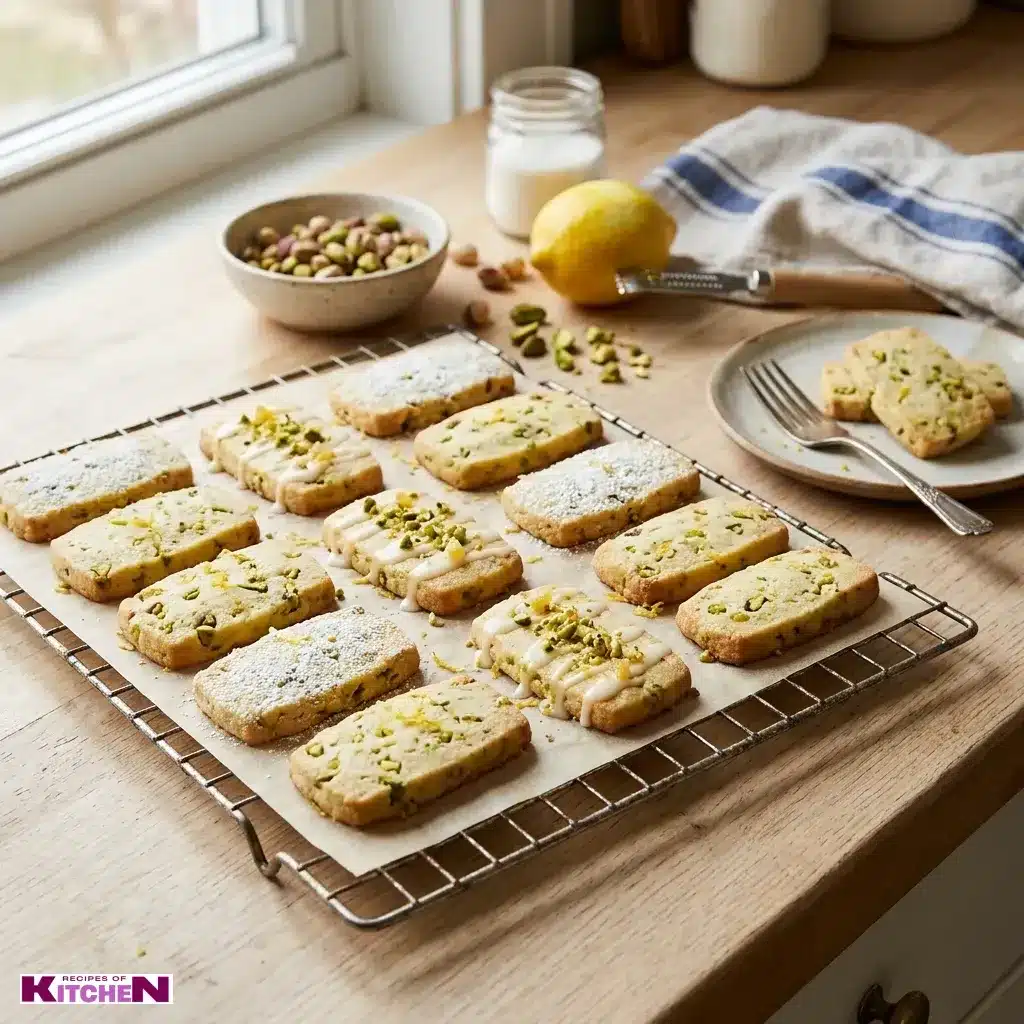 pistachio lemon shortbread recipe