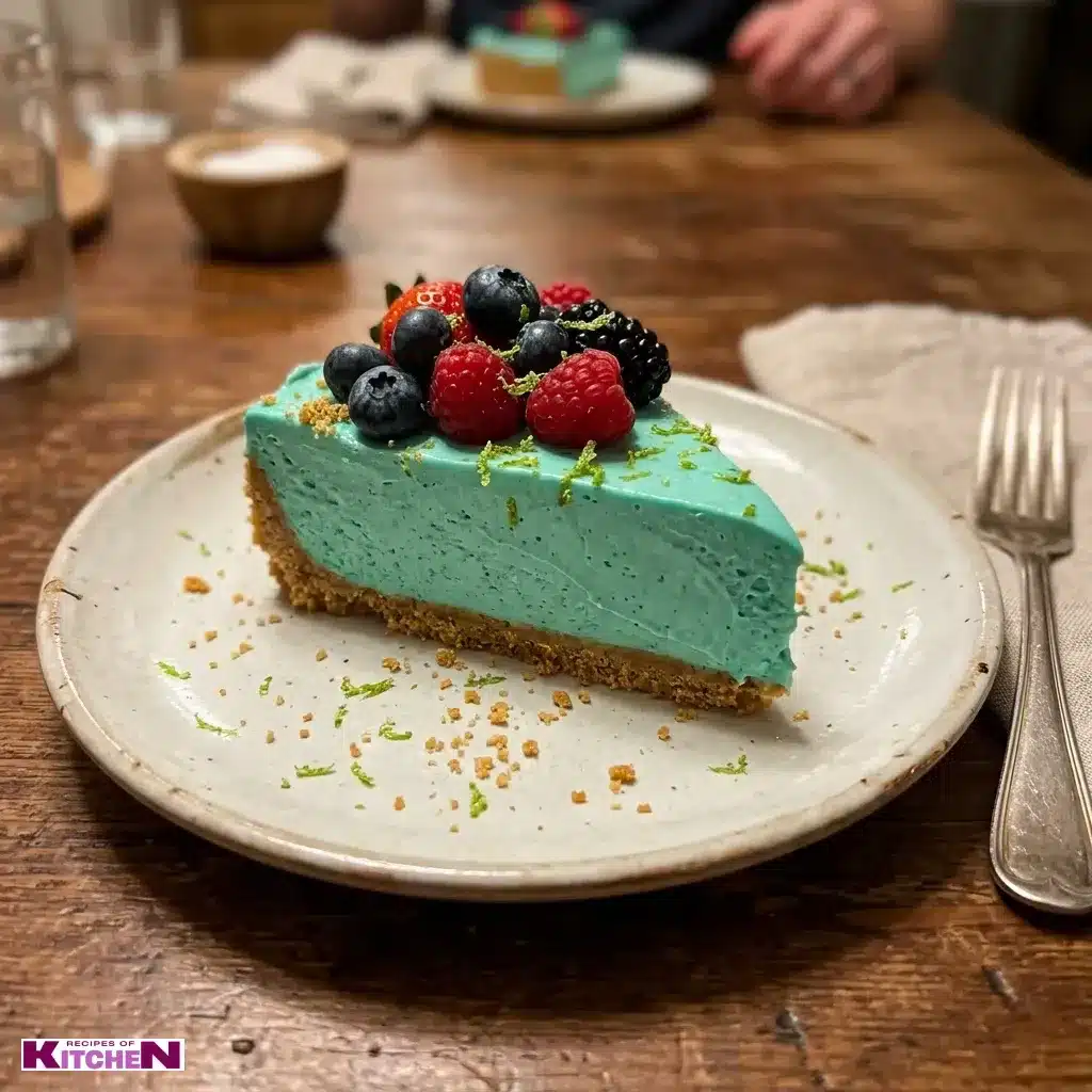 No-Bake Baja Blast Cheesecake