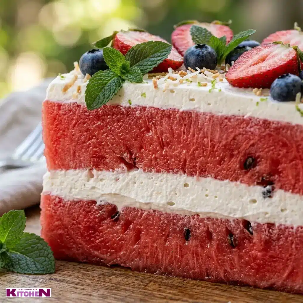 Watermelon Cake – No Flour