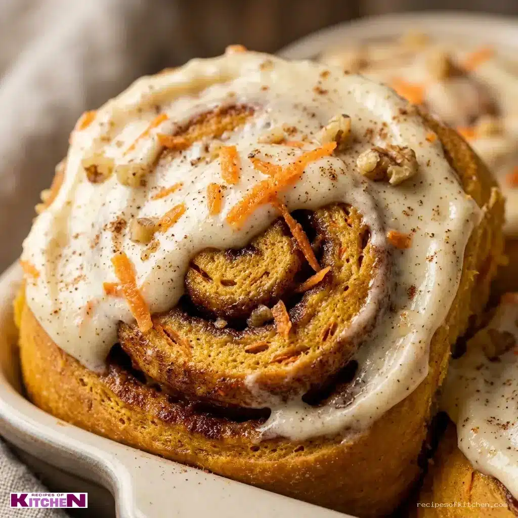 Carrot cake cinnamon rolls