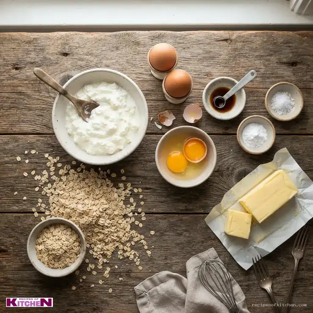 Oatmeal cottage cheese pancakes