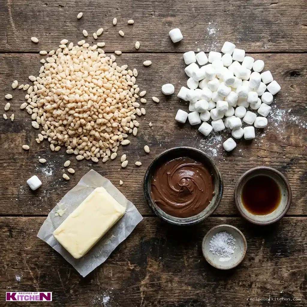 nutella rice krispie bars